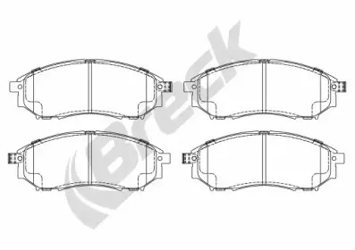 23698 00 701 00 BRECK Комплект тормозных колодок, дисковый тормоз